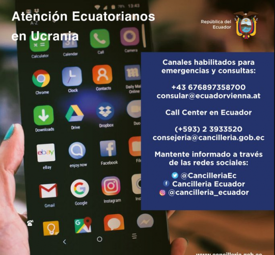 Atención a ecuatorianos en Ucrania Atención a ecuatorianos en Ucrania